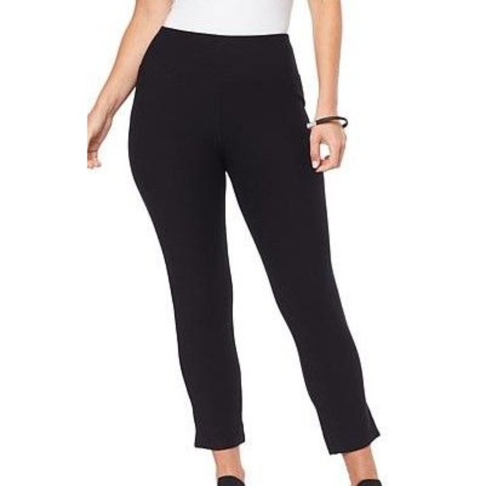 WynneLayers Black Essential Knit Crepe Pant 797-295 Size 2X